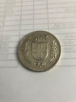 Schweizer 5.-Fr Münze Jahrgang 1931 gebraucht Top Zustand