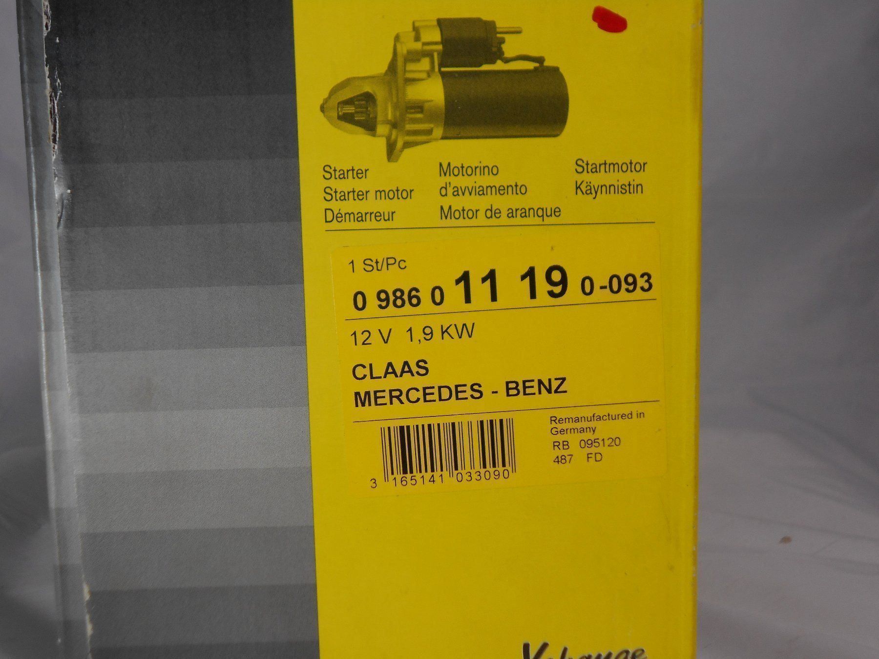 Mercedes-Benz Tutti pezzi di ricambio auto: Anlasser+Alternator für Young+Oldtimer – Nuovo e nell'imballaggio originale da Altstätten SG venduto da Ivo010