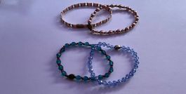 4 elastische Konplott Armbänder neu