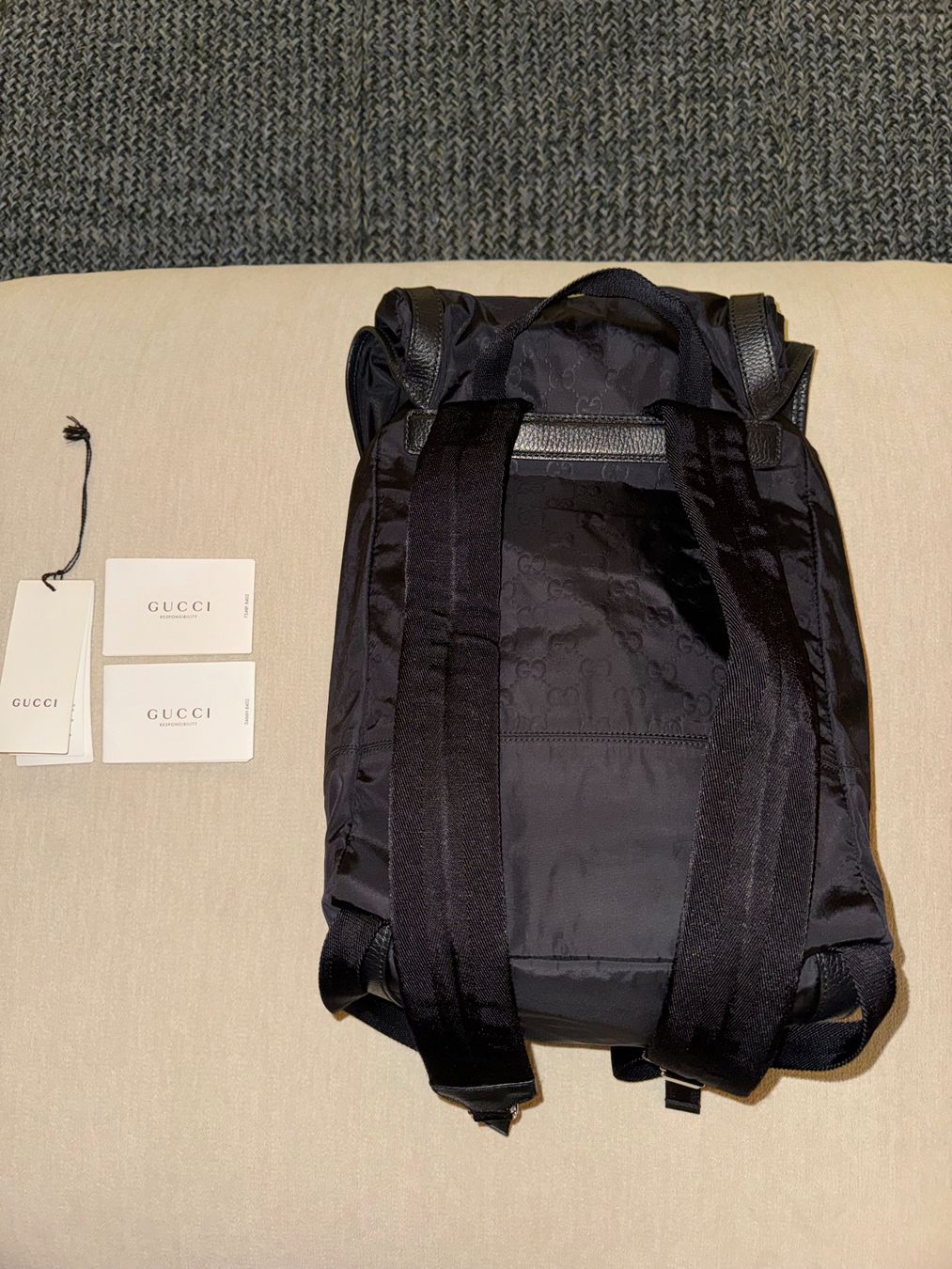 Gucci Rucksäcke: Gucci Rucksack Nylon schwarz Leder – Neu (gemäss Beschreibung) aus Bern von na.laa 7