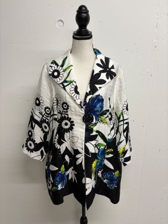 Joseph Ribkoff leichter Blazer mit Blumenmuster Gr. 44 weiss