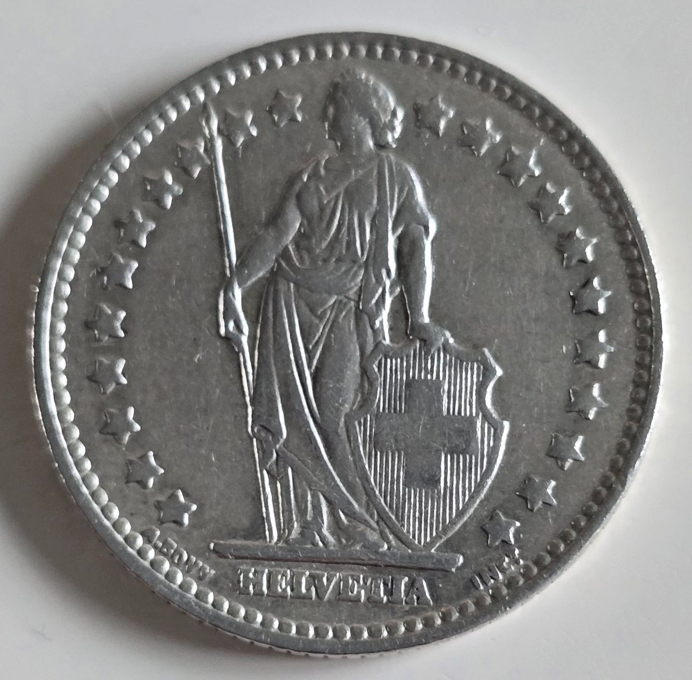 Schweizer 1 Franken Münze, Jahrgang 1956, Selten! (Gebraucht) in ...