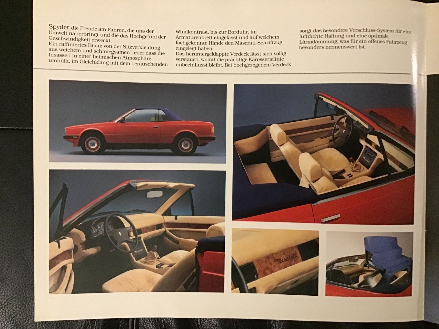 Maserati Documenti: Maserati Spyder Faltprospekt 1981 – Usato da Scherzingen venduto da Starseller62 2