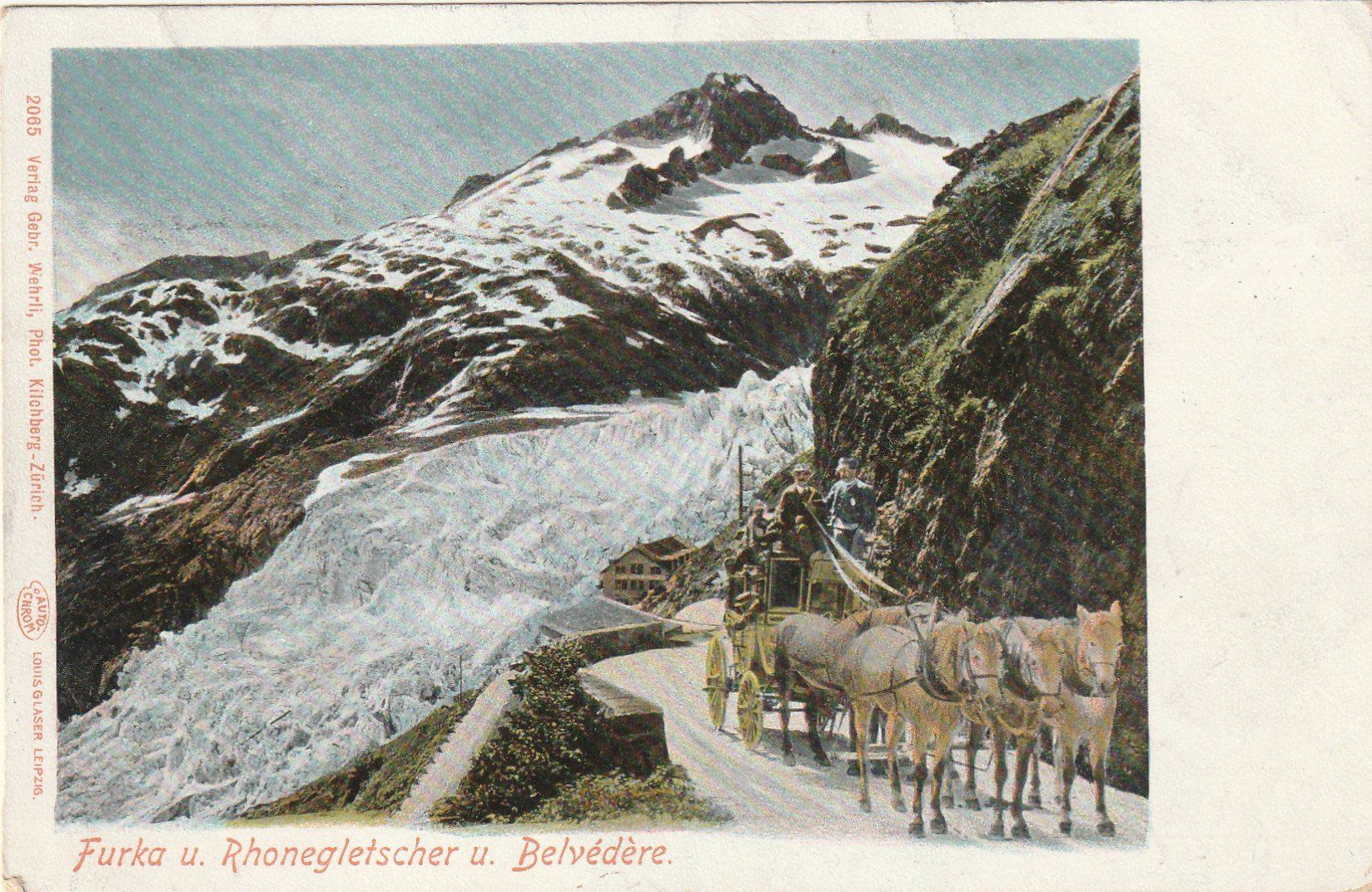 Cartoline postali: Furka Postkutsche vor Rhonegletscher – Usato da Rorschacherberg venduto da fratovi2
