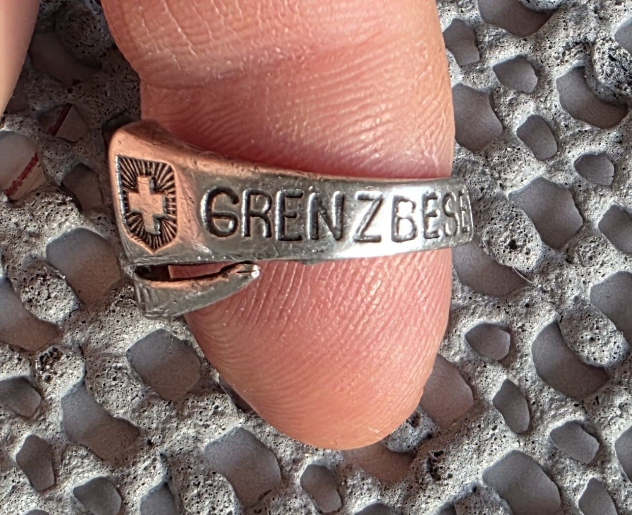 Ringe: Antiker Silberring 900 - Grenzbesetzung 1914/15 Militär WW1 – Gebraucht aus Niederuzwil von 262305 6