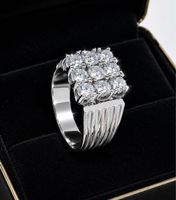 Eleganter Silberring 925 mit funkelnden Zirkonia–Ringgröss55