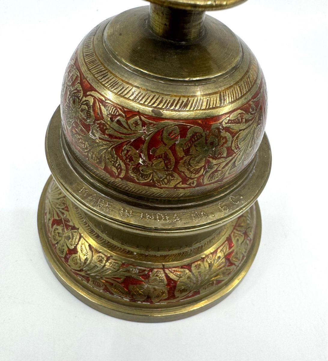 Campanacci mucche: Indische Vintage Messing Glocke mit Ständer – Usato da Herisau venduto da Seyashop1