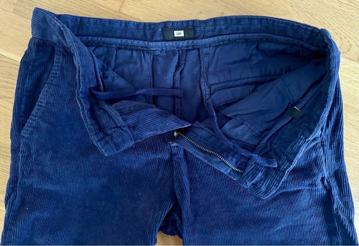 We Hosen: Chinohose Manchesterstoff blau WE – Gebraucht aus Basel von superbusi 2