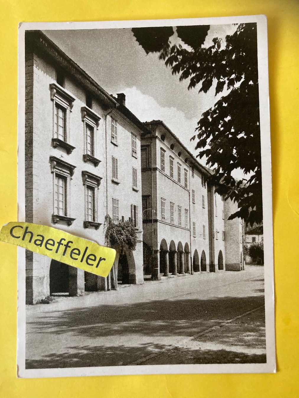 Cartoline postali: 1954 Bissone. Antica Casa Tencalla – Usato da Zürich venduto da Chaeffeler