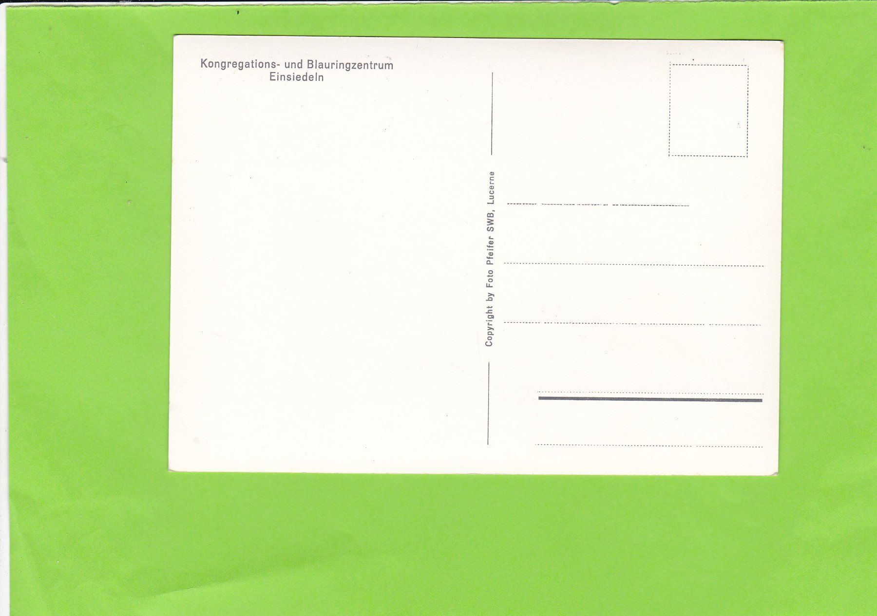Cartoline postali: Kongregations-und Blauringzentrum Einsiedeln – Usato da St. Peterzell venduto da neckertal 1