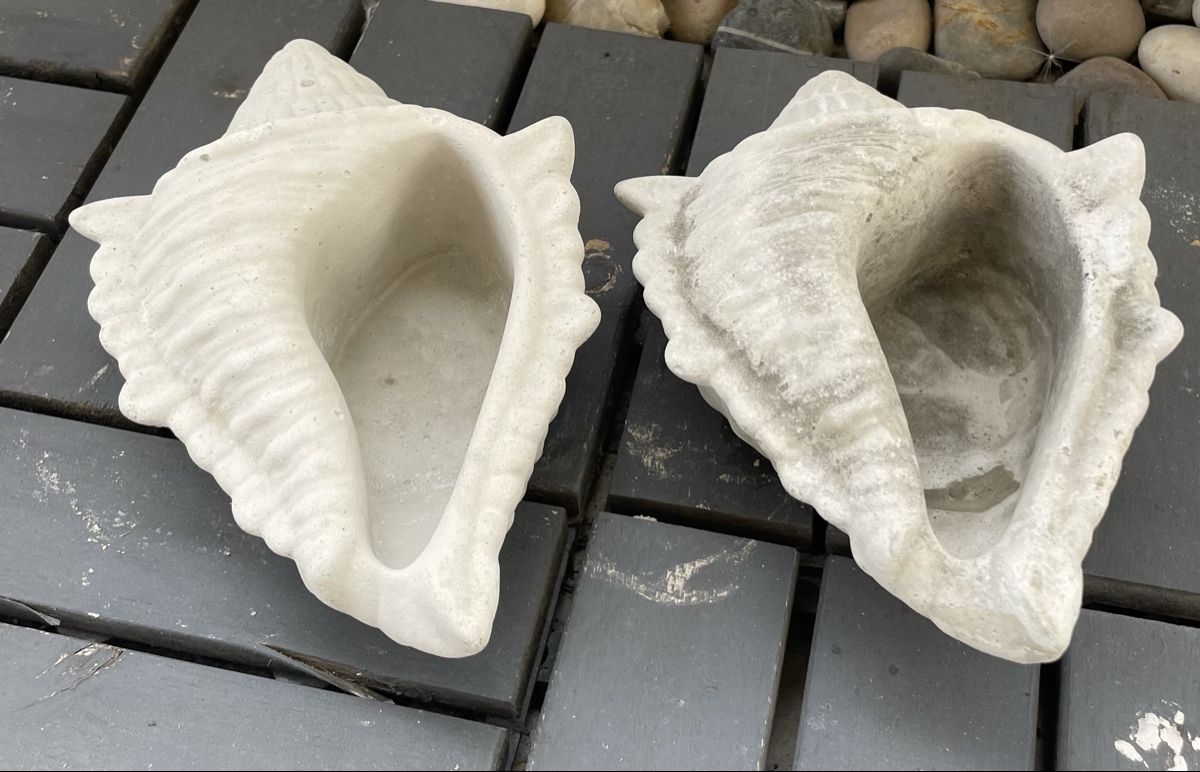 Vasi per fiori: Zwei Muschel-Pflanzgefässe Deko – Nuovo e nell'imballaggio originale da Au ZH venduto da Jaggy4 3