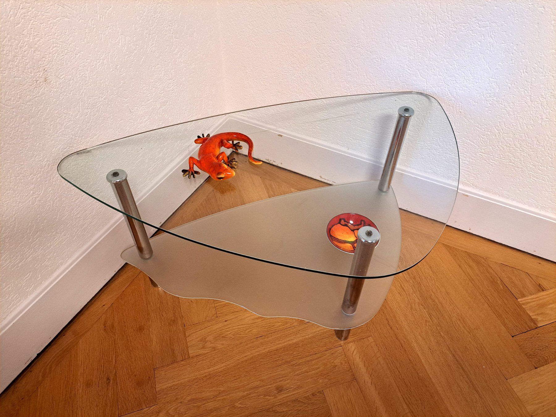 Tische: Table basse élégante en verre et chrome, 2 niveaux 100x50x47 – Gebraucht aus Bex von Dani-Dany 5