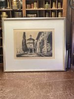 Original-Radierung "Morcote" von H.J. Ziegler signiert