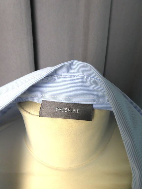 C&A Blusen: Gr. 48 Bluse weiss hellblau gestreift Yessica – Gebraucht aus Sutz von Dalilea 4