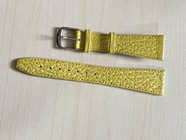 Gelbes Leder Uhrenarmband, 20mm, neuwertig! Sommer