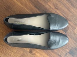 Neue schwarze Leder-Loafers von 5th Avenue, Grösse 41-42
