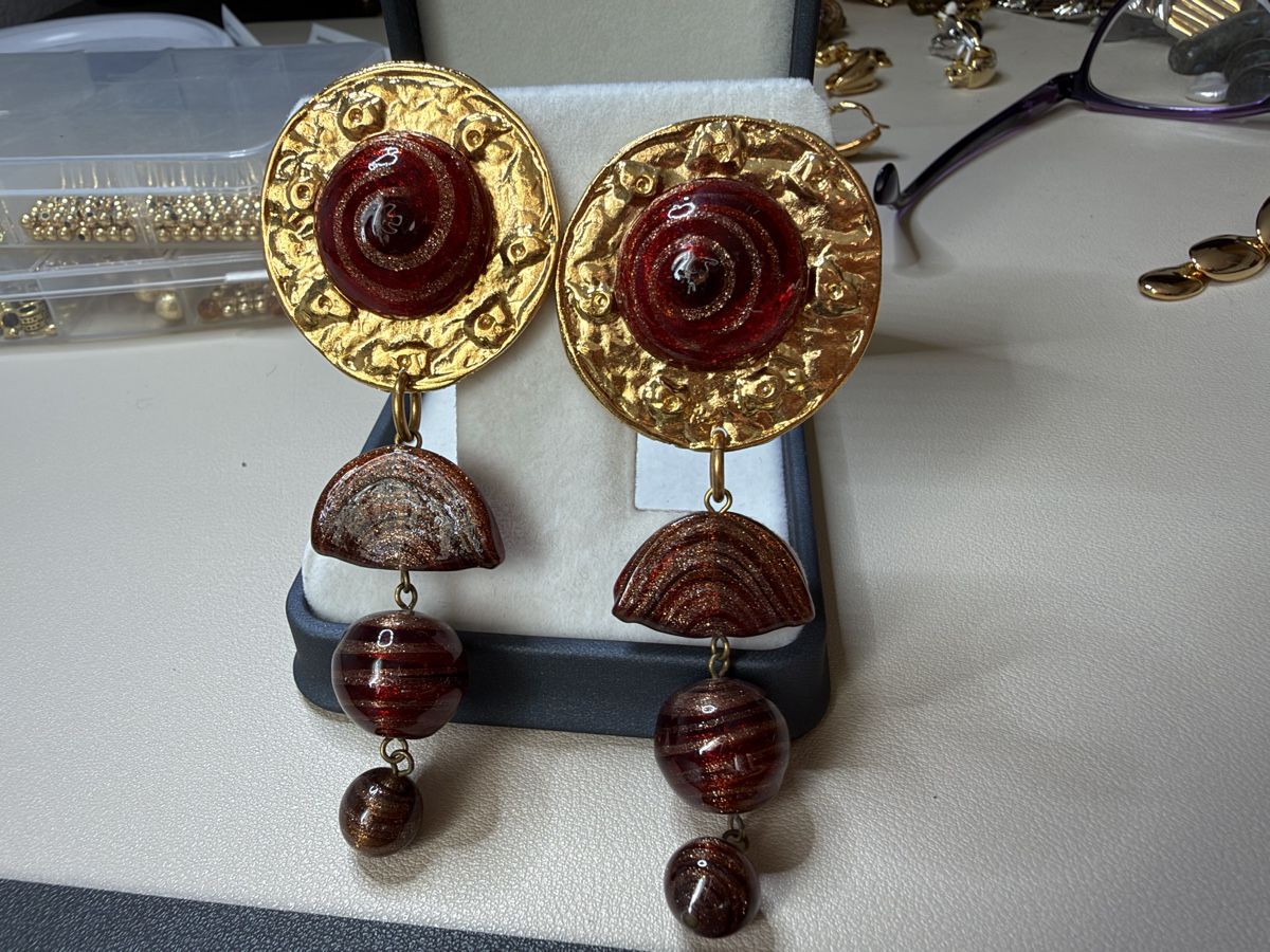 Boucles d'oreille: Vintage Ohrringe Clips Luxus Modeschmuck   – D'occasion à Lamone par LaCantinaMagica 3