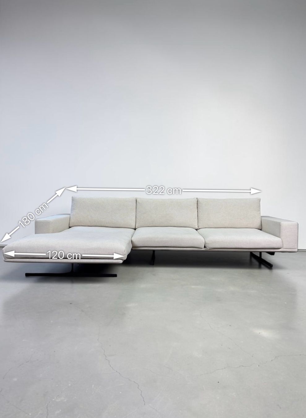 Sofas: Livique-Ecksofa, Gestell komplett aus Metall, hellgrau – D'occasion à Fehraltorf par Sofalab.swiss 9