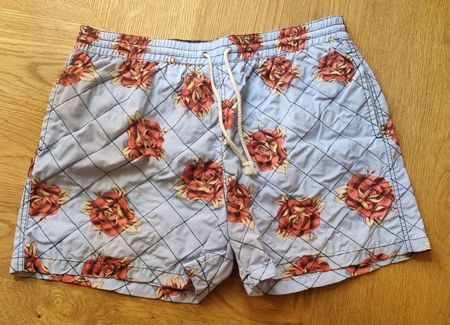 Shorts de bain homme Bandiera motif rose bleu Taille M