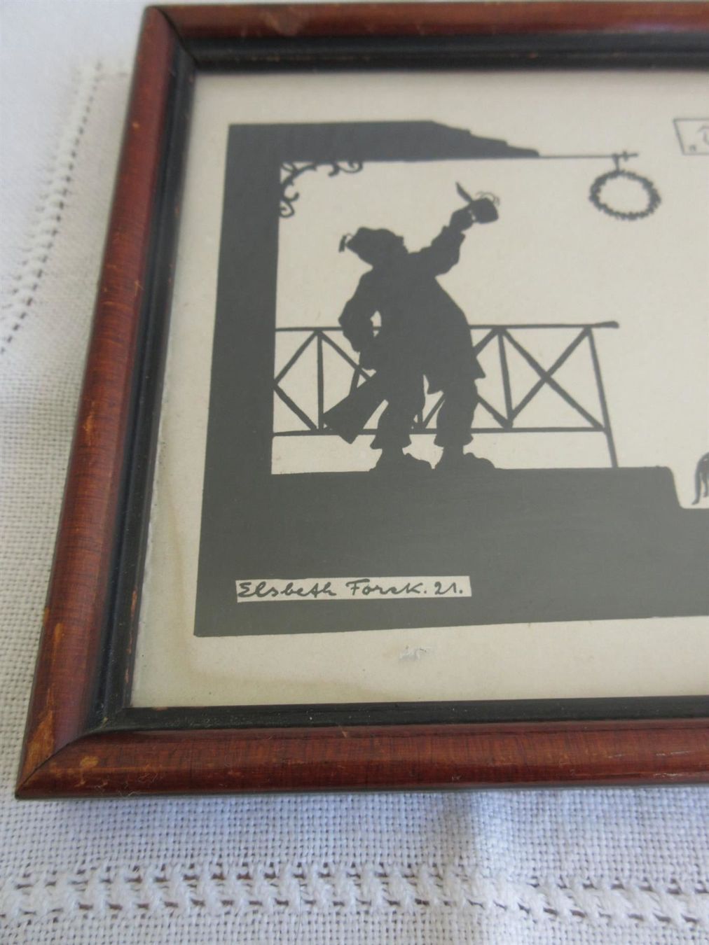 Foto & Immagini: Schattenbild von Elsbeth Forck, 1921 – Usato da Binningen venduto da mondoantico 1