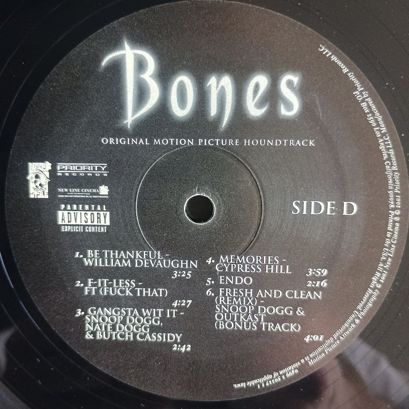 Dischi in vinile: Various ‎– Bones -O.S.T. 2xLP US-2001 1st PRESS VG+/VG+ – Usato da münchenstein venduto da karl_heinz_krasser 5