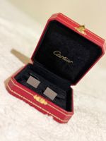 Cartier Manschettenknöpfe Chevron Dekor Silber 925 Vintage