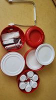 Campinggeschirr im rot Kunststoffturm 6er Set