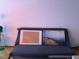 2x IKEA Bilderrahmen 70×100 cm-1x mit Bild, 1x ohne