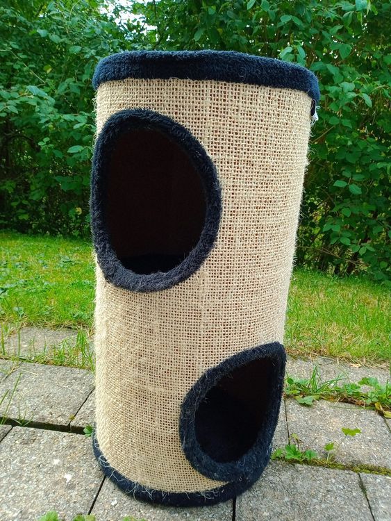 Katzenbaum 5 Etagen Mit Kratzstämmen – Katzenturm In Beige, Mit Höhle, Hängematte & Spielbällen