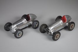 2x Schuco Studio 1050 Mercedes Rennwagen
