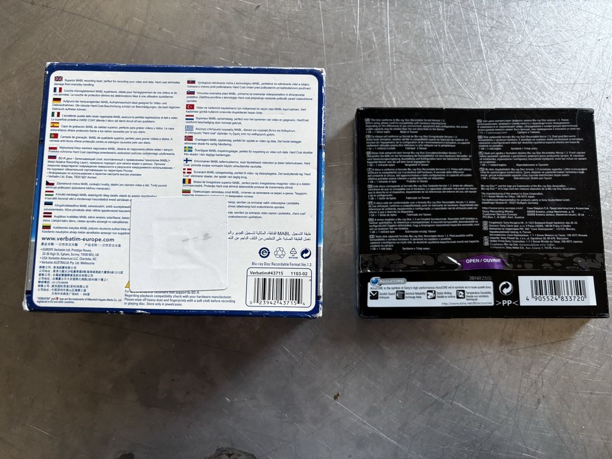 Tutti i DVDs: 8x BLU-RAY DISC - BD-R 25GB speed 6x – Usato da Bern venduto da jcmda 1