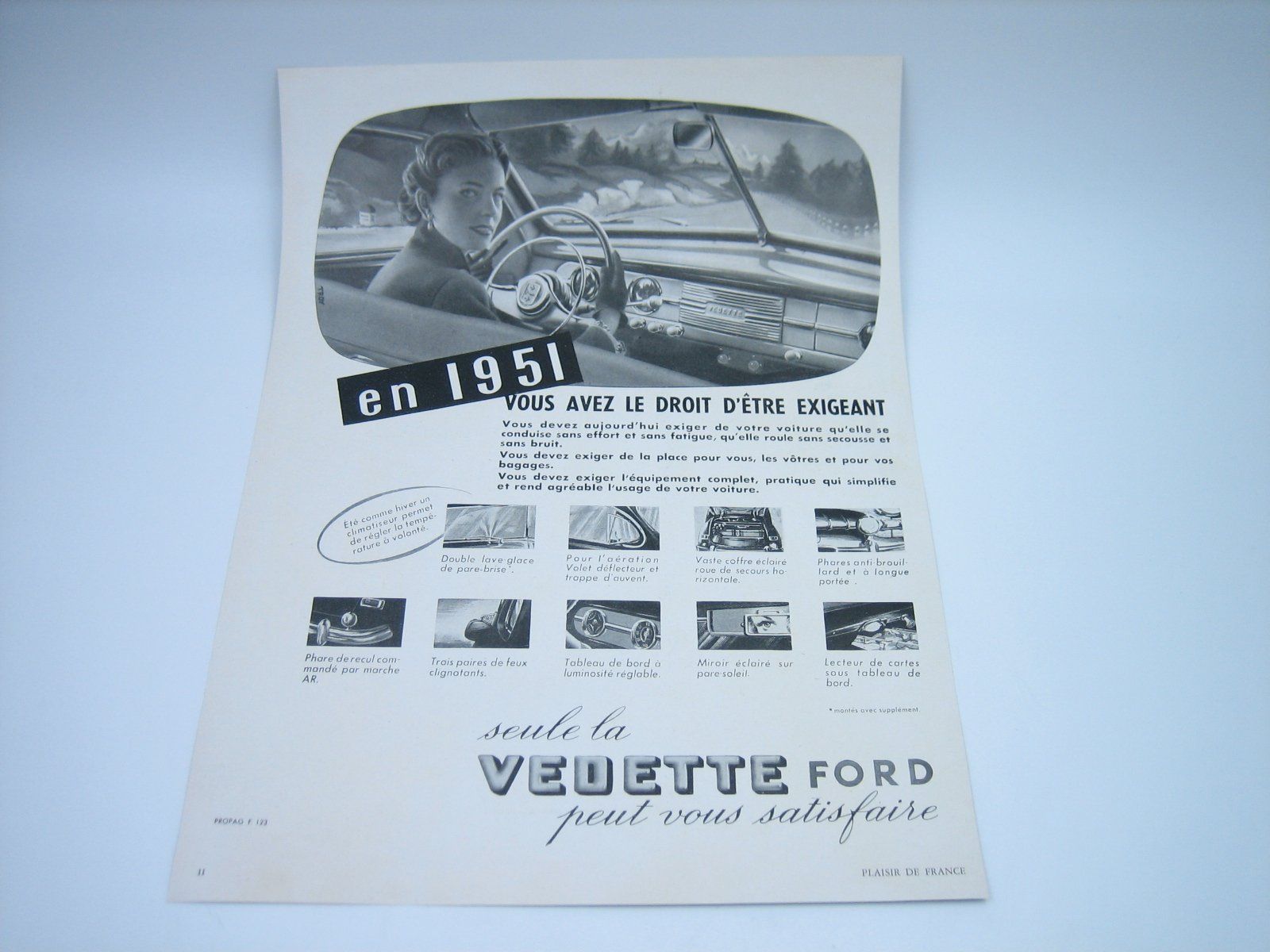 Foto & Immagini: Ford Vedette 1951 altes Werbeblatt – Usato da Zürich venduto da Tomi118