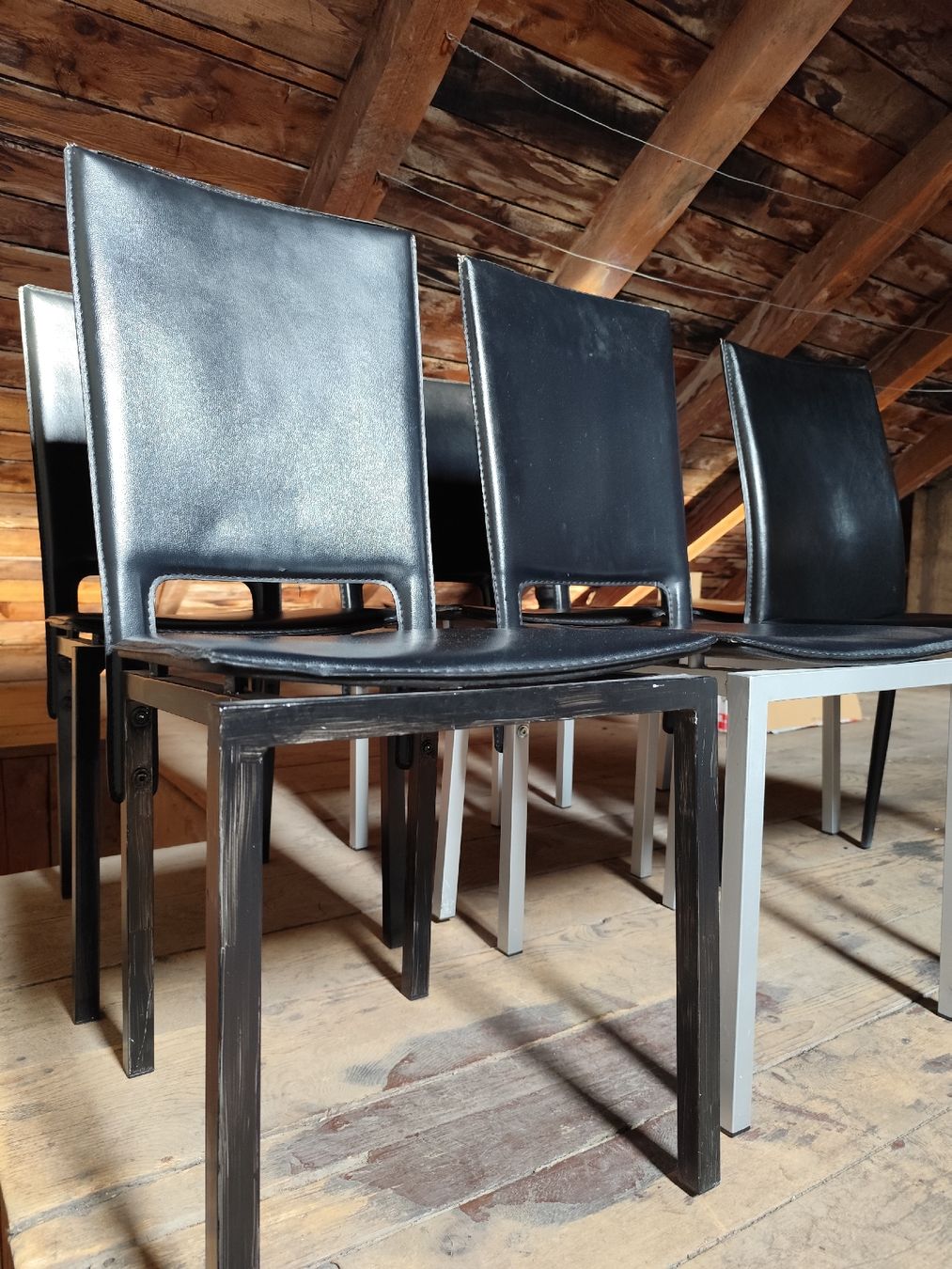 Sedie: Metall-/Lederstühle 6er Set – Usato da Bern venduto da Meeresalgen 2
