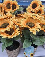 Hochwertige künstliche Sonnenblumen: Wie lebendig 30 cm hoch