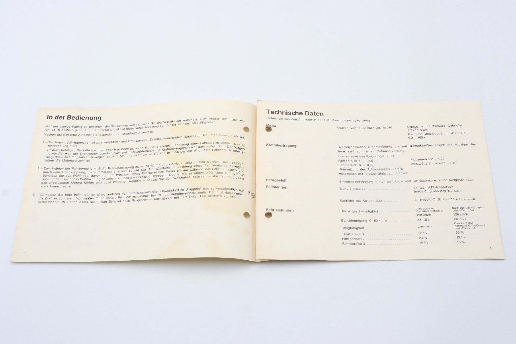 VW Documenti: VW Automatic Betriebsanleitung 1967 – Usato da Bühl b.Aarberg venduto da Collectorpassions 2
