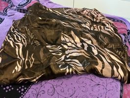 Schicker Damen Schal braun/rosa Zebra Look Frühling