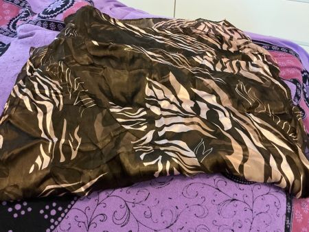Schicker Damen Schal braun/rosa Zebra Look Frühling