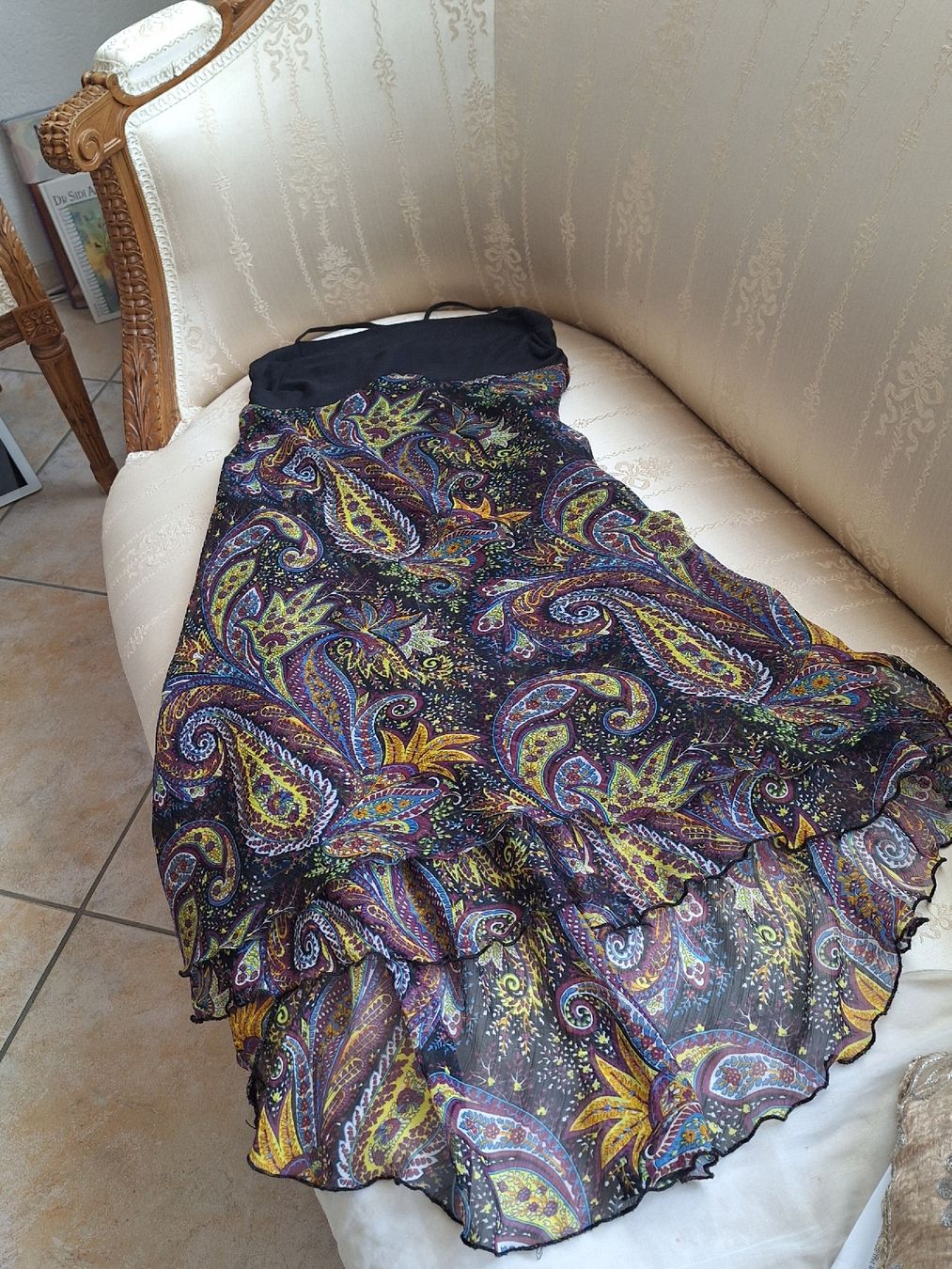 Alba Moda Vestiti: Chiffon Sommerkleid von Alba – Usato da Rheinfelden venduto da Cleopatra2000