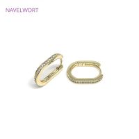 Geometrische Ohrringe Zirconia - Farbe Gold N2 (2 Stück) neu