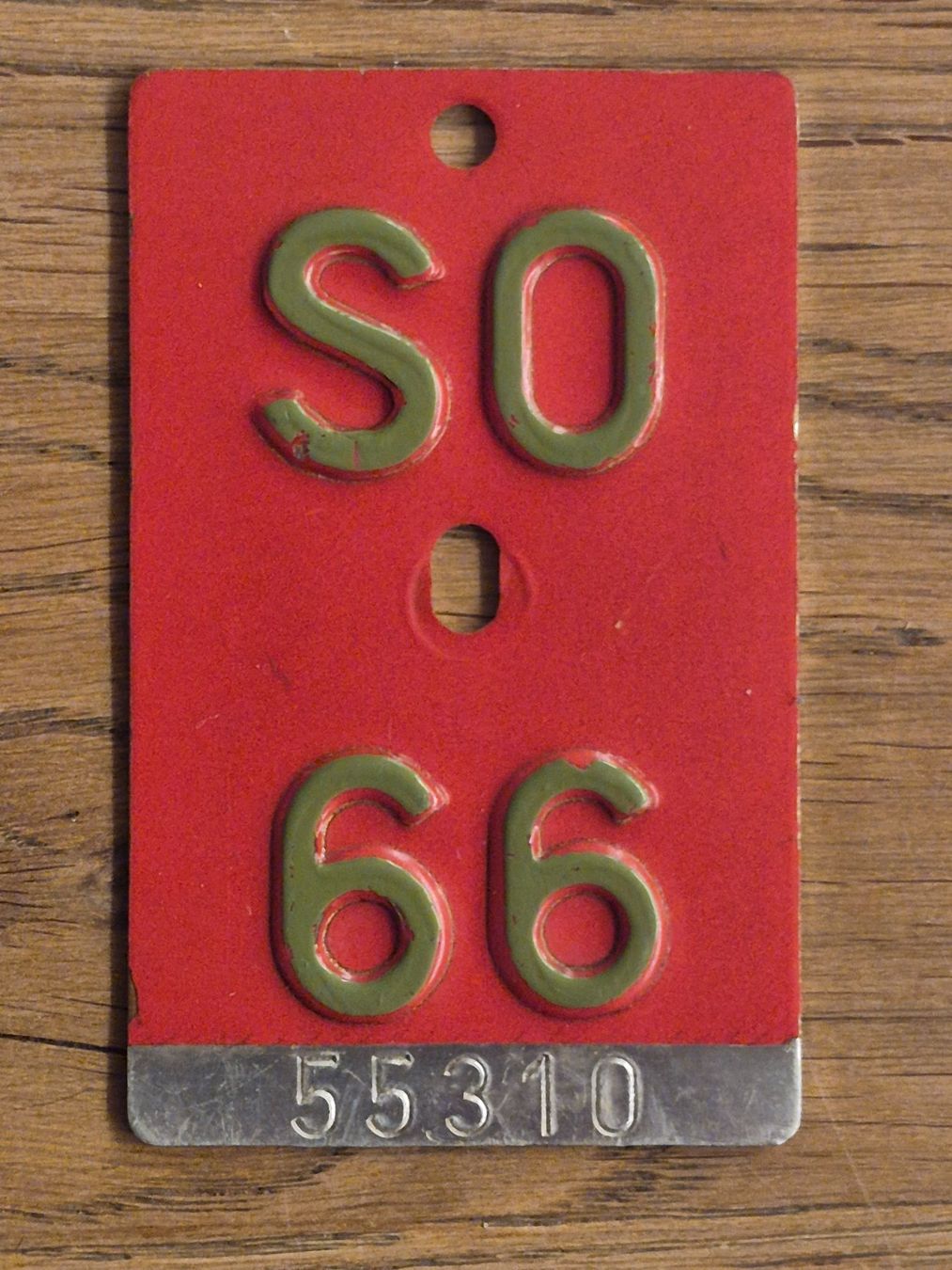 Schilder: Velonummer SO 66 – Gebraucht aus Balsthal von Palcivalle