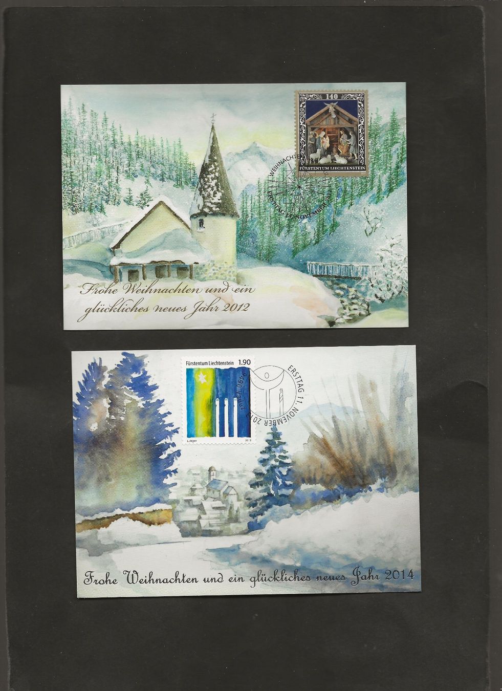 Tutti i francobolli: 9 Neujahrskarten von Liechtenstein – Usato da Au ZH venduto da xelagreb01 1