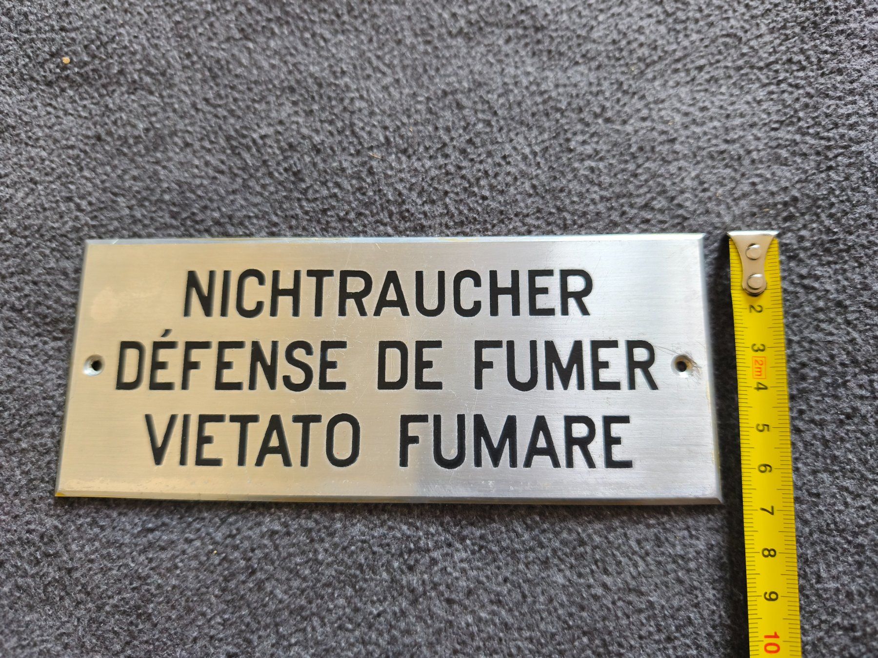 Schilder: Ancienne plaque "Défense de Fumer" en 3 langues – Gebraucht aus Genève von lnicoGE 1