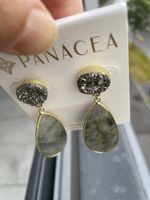 NEW Druzy & Labradorite Drop Earrings, PANACEA