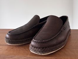 Herren Slipper Tods braun perforiert - Grösse 8
