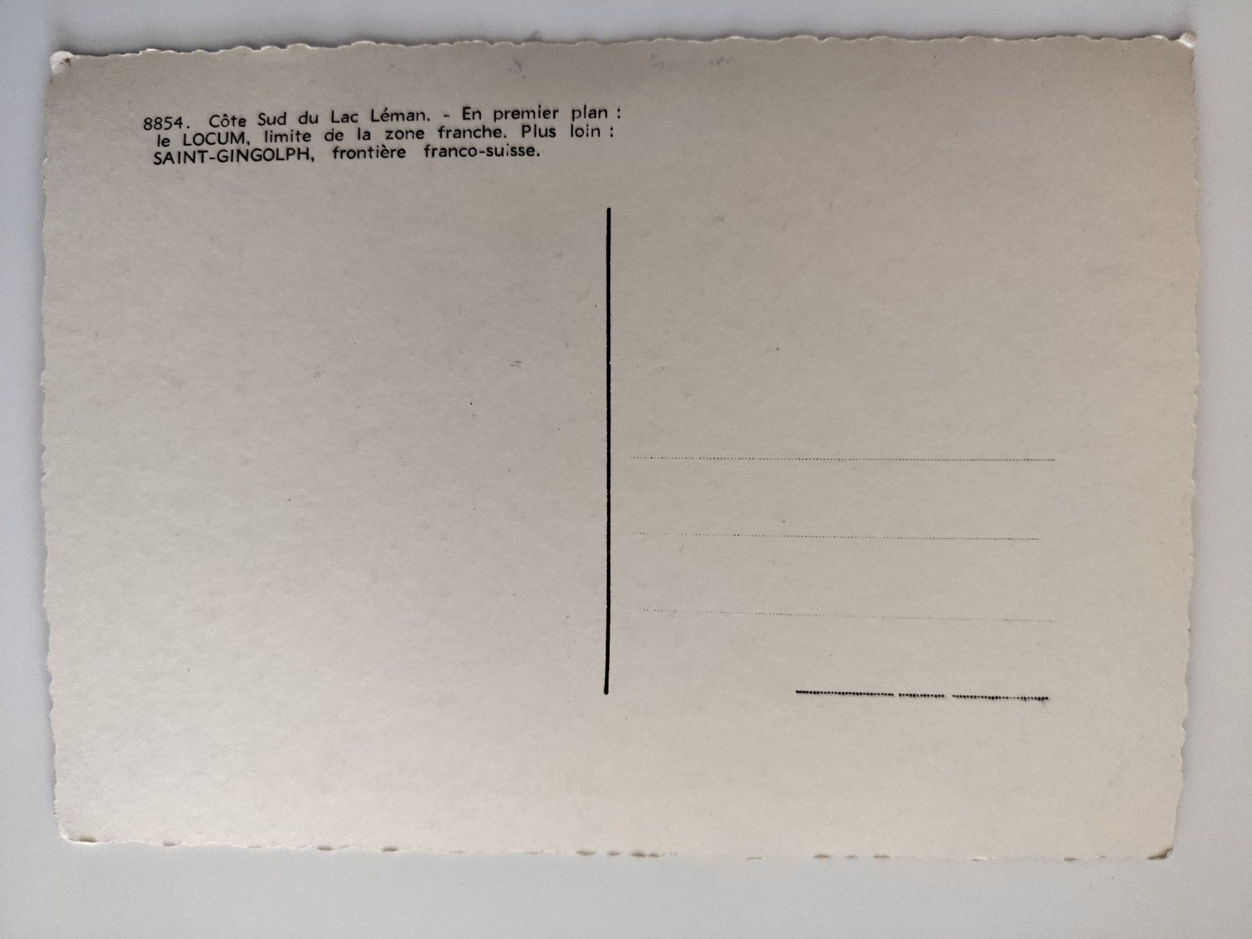 Cartoline postali: Le Locum, Saint-Gingolph 1950er ? Freizone? – Usato da Ohmstal venduto da Lebensfreude05 1