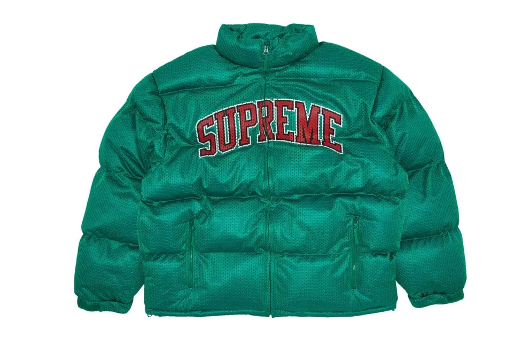 Supreme Jacken: Supreme Mesh Jersey Puffer Jacket – Neu (gemäss Beschreibung) aus Auvernier von Vendeur_Suisse