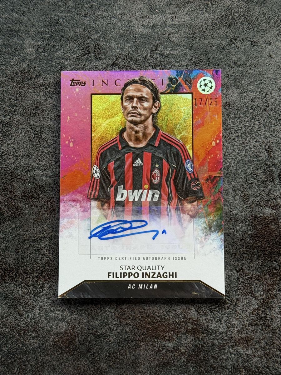 Topps Carte collezionabili: Filippo Inzaghi Auto /25 - Topps Inception – Usato da Kaiseraugst venduto da 420n