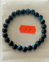 1 Stück Blaues Tigerauge Edelstein Armband, elastisch.