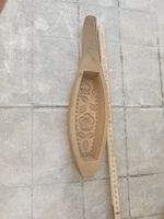 Moule à beurre ancien en bois motif fleur 35 cm