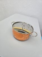 Metall: IKEA Kupfertopf mit Deckel Durchmesser ca. 20 cm